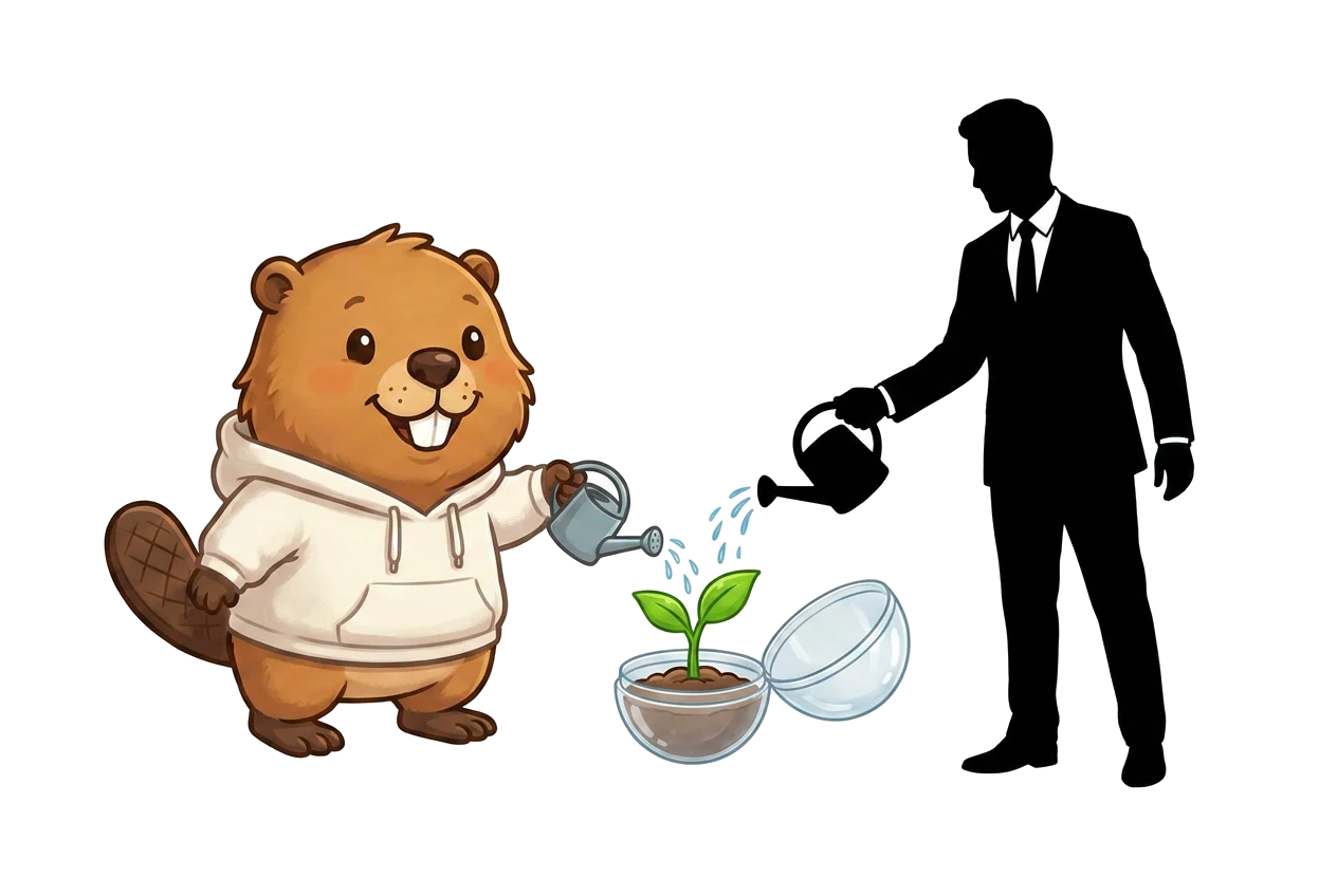 アタリスタの担当者とお客様が一緒にキャンペーンを育てていくイメージのイラスト